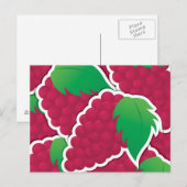 Funky red grappen briefkaart (Voorkant / Achterkant)