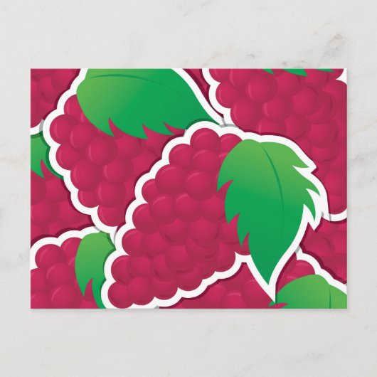 Funky red grappen briefkaart (Voorkant)