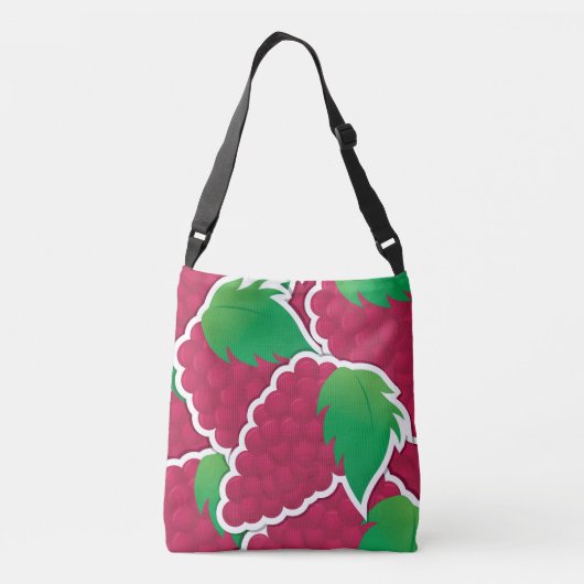 Funky red grappen crossbody tas (Achterkant)