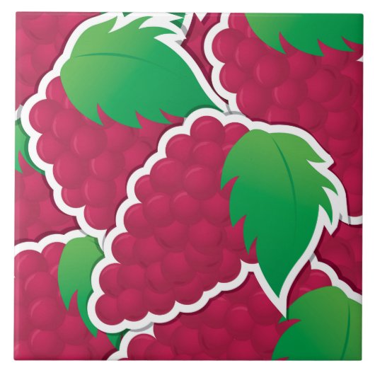 Funky red grappen tegeltje (Voorkant)