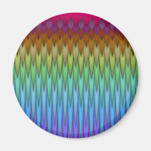 Funky Regenboog Abstracte Fractale Kunst Magneet