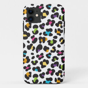 funky regenboog luipaardprint patroon iPhone 11 hoesje