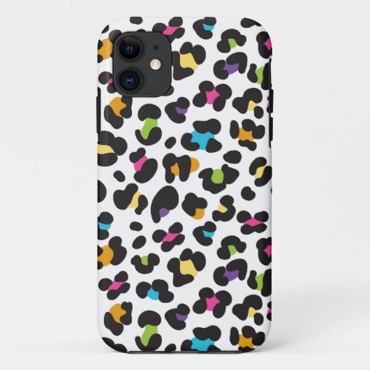 funky regenboog luipaardprint patroon Case-Mate iPhone case (Achterkant)