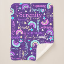 Funky regenboog sterren paarse meisjes naam kleurr