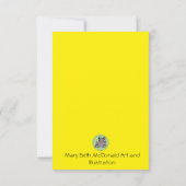 Funky retro 60's/70's thema bedankkaart (Achterkant)