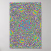 Funky Retro 60s Style Kaleidoscope Poster (Voorkant)
