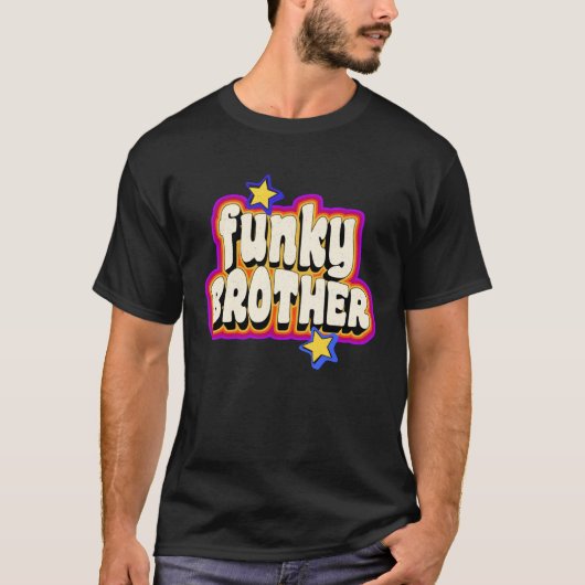 Funky  Retro 70s Funky Brother Disco Dancer T-shirt (Voorkant)