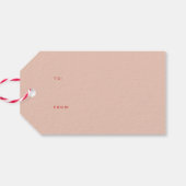 Funky Retro 70s Holly Jolly Christmas Cadeaulabel (Achterkant Horizontaal)