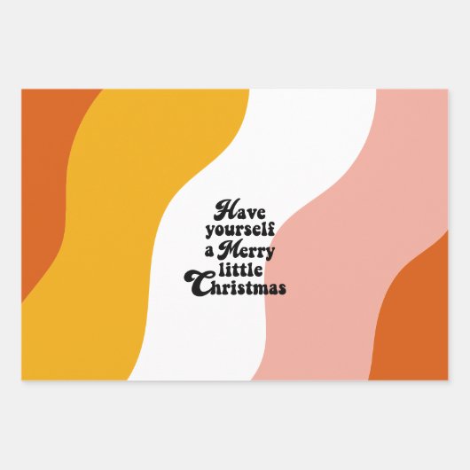 Funky Retro 70's | Merry & Bright Inpakpapier Vel (Voorkant 3)