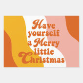 Funky Retro 70's | Merry & Bright Inpakpapier Vel (Voorkant 2)