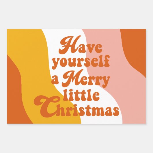 Funky Retro 70's | Merry & Bright Inpakpapier Vel (Voorkant 2)