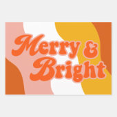 Funky Retro 70's | Merry & Bright Inpakpapier Vel (Voorkant)