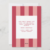 Funky Retro 70s Merry Christmas Foto Feestdagenkaart (Achterkant)