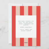 Funky Retro 70s Merry Christmas Foto Feestdagenkaart (Achterkant)