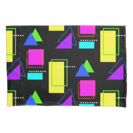 FUNKY RETRO 80S NEON FLUORO GEOMETRIC SHAPE PRINT KUSSENSLOOP