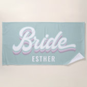 Funky retro 80's pastel bruid vrijgezellenfeest tr strandlaken (Voorkant)