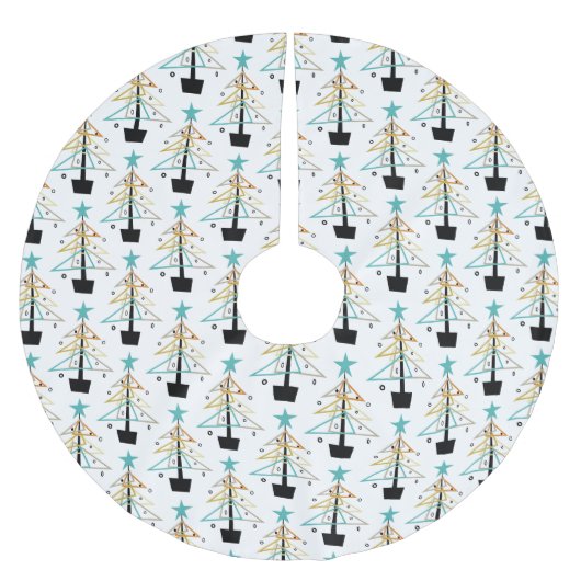 Funky Retro Abstracte Kerstboom Mid Century Rok (Voorkant)