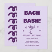 Funky Retro Bach Bash Bachelorette Uitnodiging (Voorkant / Achterkant)