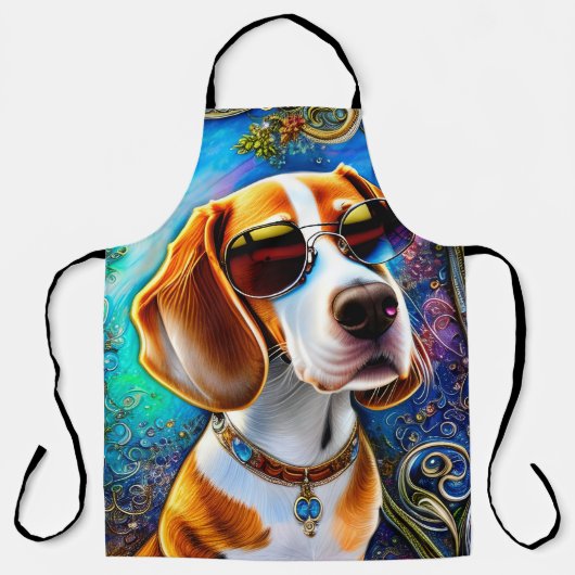 Funky Retro Beagle Schort (Voorkant)