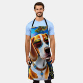 Funky Retro Beagle Schort (Gedragen)