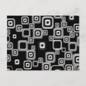 Funky Retro Black en White Pattern Briefkaart (Voorkant)
