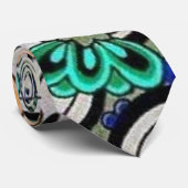 Funky Retro Blauwgroen Blauwe Stropdas van de (Opgerold)