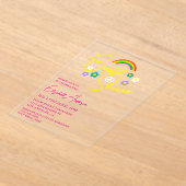 Funky Retro Bridal Shower Acryl Uitnodigingen (Laagn)