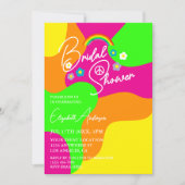 Funky Retro Bridal Shower Kaart (Voorkant)