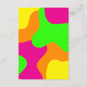 Funky Retro Bridal Shower Registry Informatiekaartje (Achterkant)