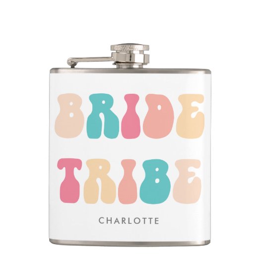 Funky Retro  Bride Tribe Bachelorette Heupfles (Voorkant)