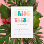 Funky Retro Bride Tribe Bachelorette Kaart