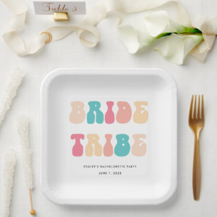 Funky Retro  Bride Tribe Bachelorette Papieren Bordje