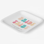 Funky Retro Bride Tribe Bachelorette Papieren Bordje (Gebogen)