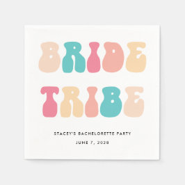 Funky Retro Bride Tribe Bachelorette Servet