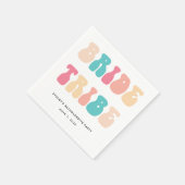 Funky Retro  Bride Tribe Bachelorette Servet (Hoek)