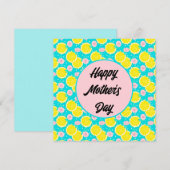 Funky retro bright lemon Moederdag Kaart (Voorkant / Achterkant)