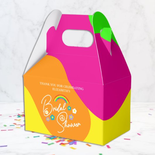 Funky Retro Bruiloftsfeest Bedankdoosjes