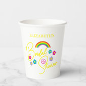 Funky Retro Bruiloftsfeest Papieren Bekers (Voorkant)