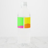 Funky Retro Bruiloftsfeest Waterfles Etiket (Achterkant)