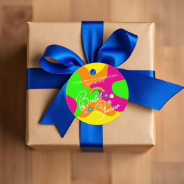 Funky Retro Bruiloftsfeestje Bedankjes Labels