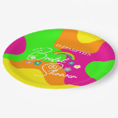 Funky Retro Bruiloftsfeestje Papieren Bordje (Gekanteld)