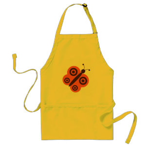 Funky Retro Cartoon Butterfly Standaard Schort