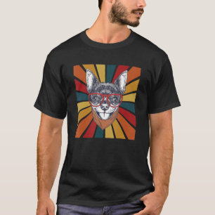 Funky Retro Chihuahua met zonnebrillen kleurrijke T-shirt