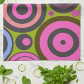 Funky Retro Circles American MoJo Kitchen Towel Theedoek (Gevouwen)