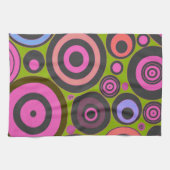 Funky Retro Circles American MoJo Kitchen Towel Theedoek (Horizontaal)