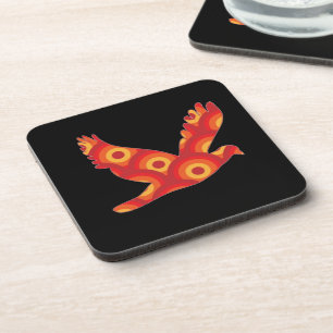 Funky Retro Circles Eagle Drankjes Onderzetter