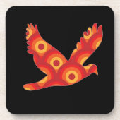 Funky Retro Circles Eagle Drankjes Onderzetter (Voorkant)
