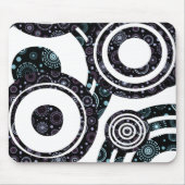 Funky Retro Circles Muismat (Voorkant)