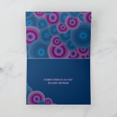Funky Retro Circles Soberheid Verjaardag Kaart (Binnen)