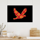 Funky Retro Cirkel Arend Poster (Keuken)